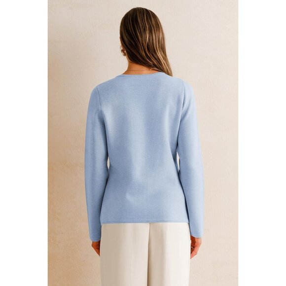 Womens Wool-Blend Sweater Blazer Business Casual Jacket with Pockets XL - Picture 3 of 6